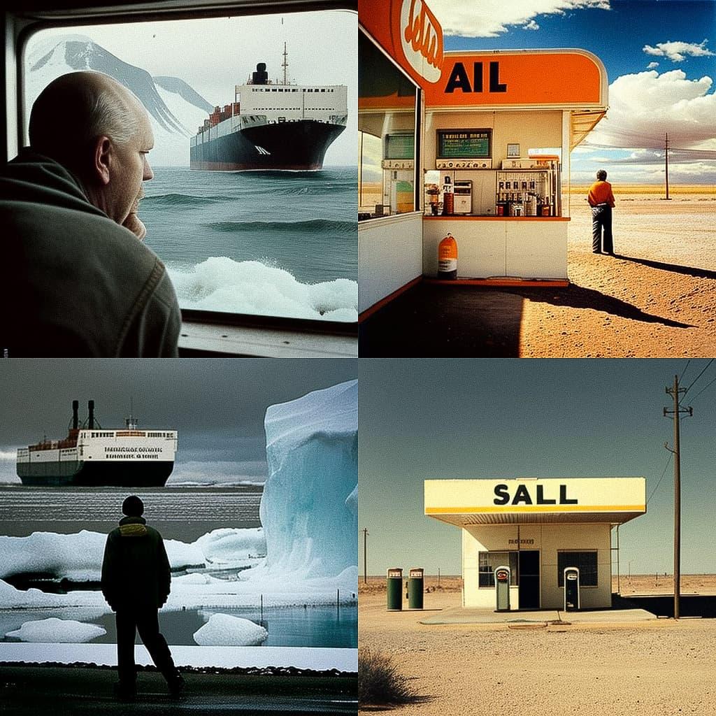Allan Sekula style, Midjourney V4, render 1 of 4