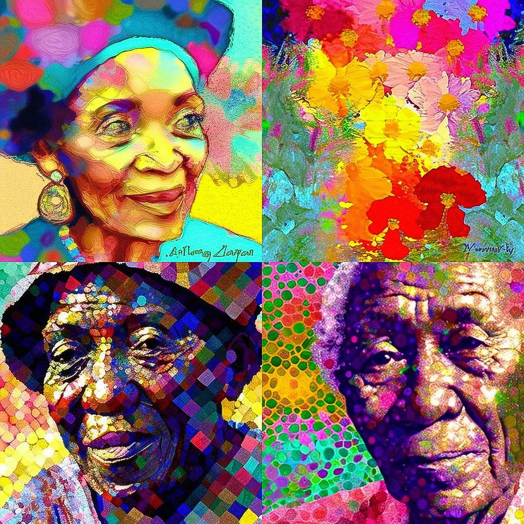 Alma Woodsey Thomas style, Midjourney V4, render 1 of 4