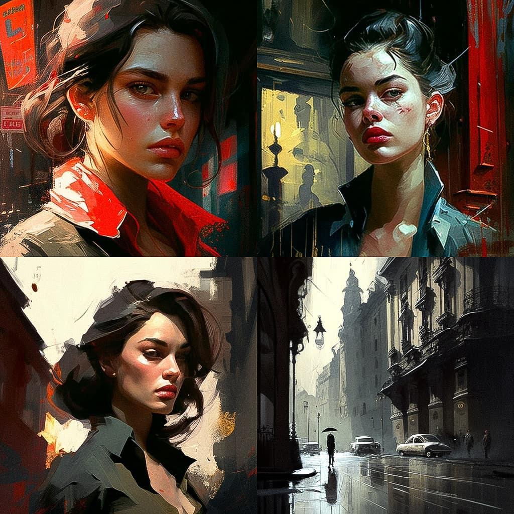Alvaro Castagnet style, Midjourney V4, render 1 of 4