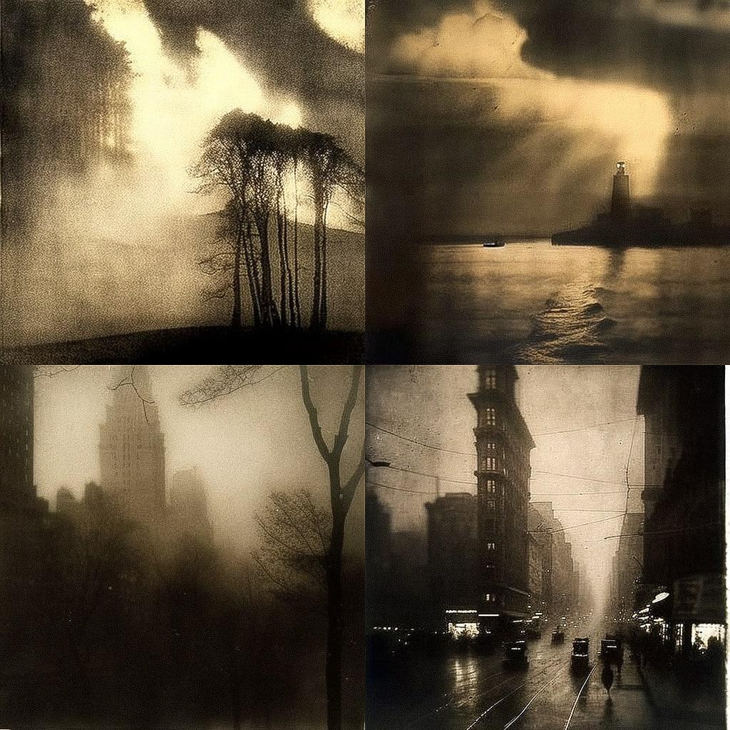 Alvin Langdon Coburn style, Midjourney V4, render 1 of 4