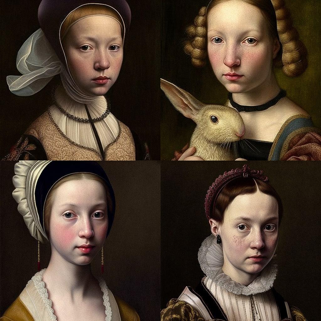 Ambrosius Benson style, Midjourney V4, render 1 of 4