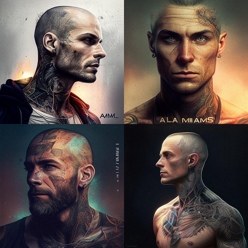Ami James style, Midjourney V4, render 1 of 4