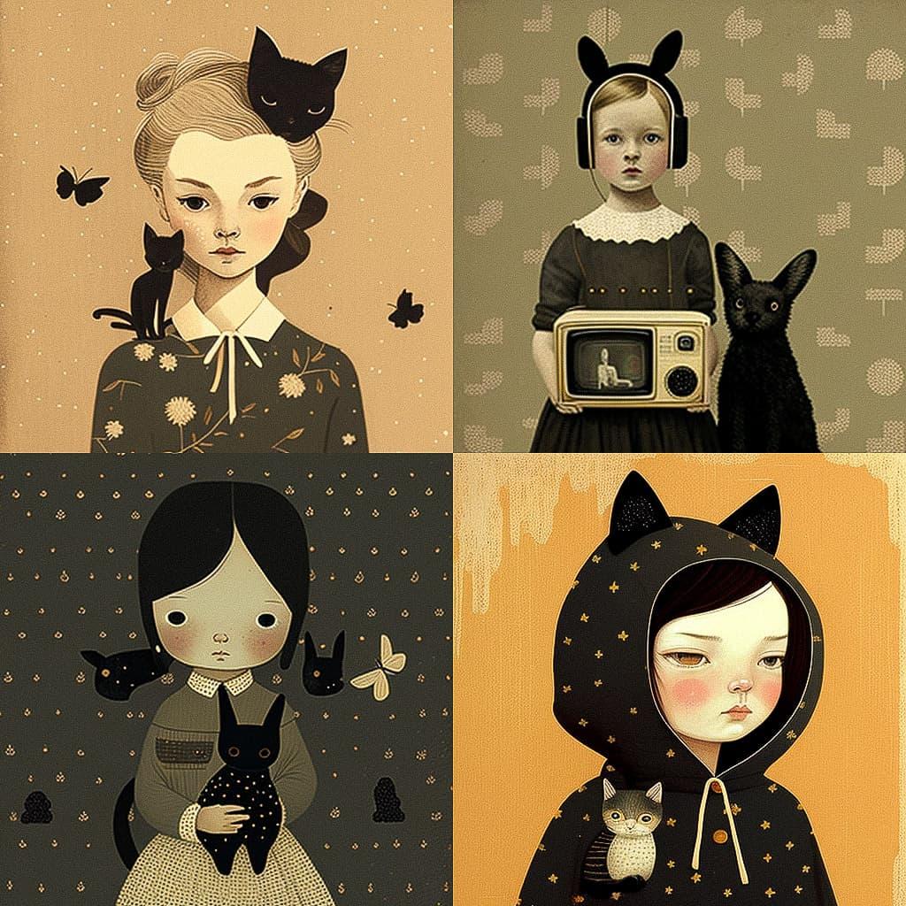 Amy Earles style, Midjourney V4, render 1 of 4