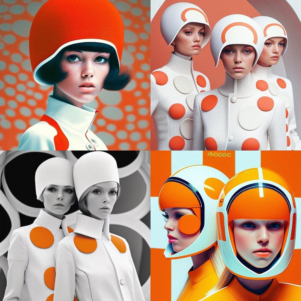 Andre Courreges style, Midjourney V4, render 1 of 4