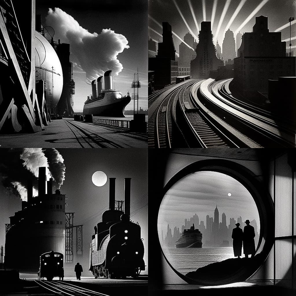 Andreas Feininger style, Midjourney V4, render 1 of 4