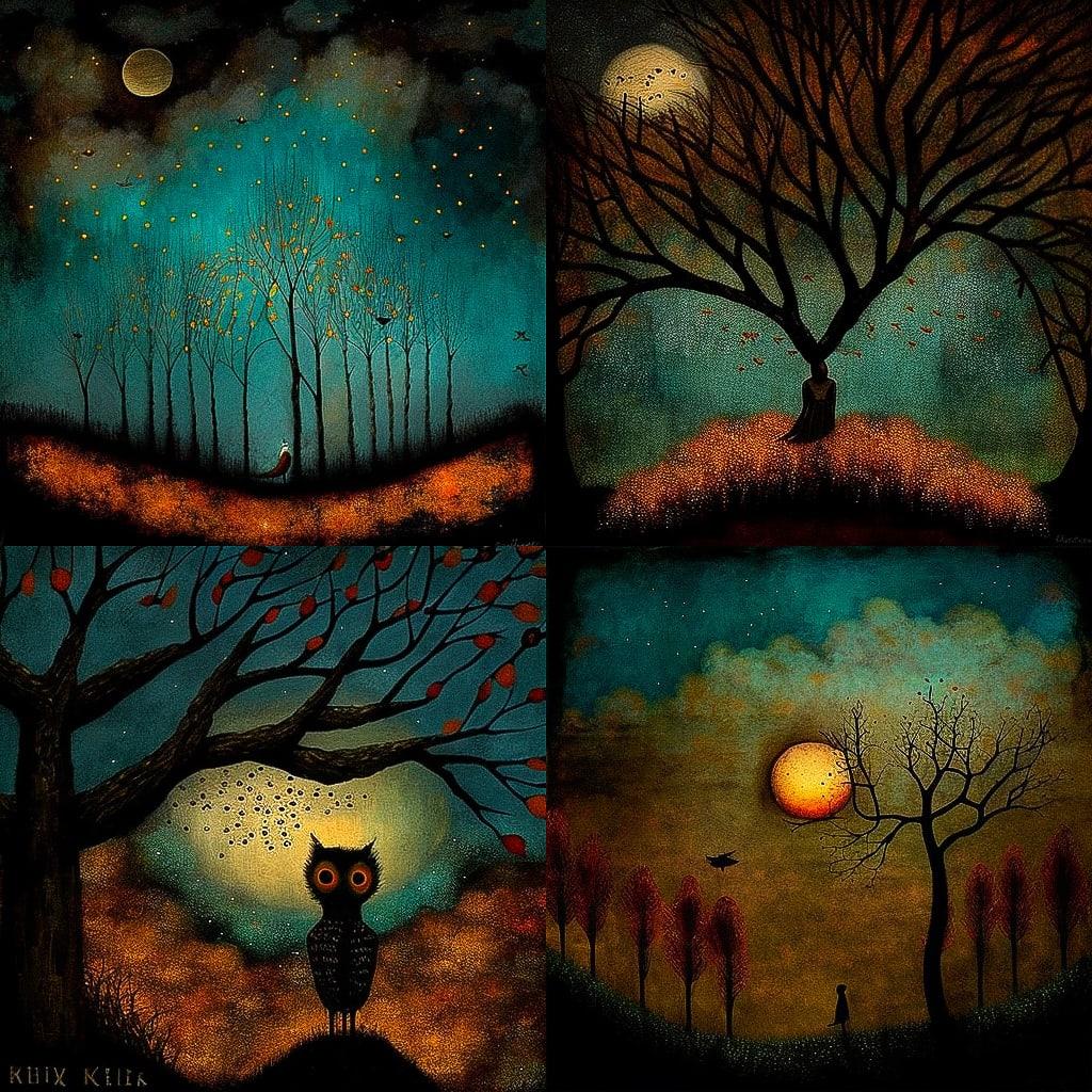 Andy Kehoe style, Midjourney V4, render 1 of 4