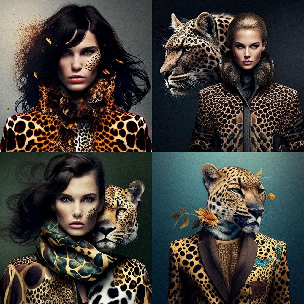 Animalier fashion style, Midjourney V4, render 1 of 4