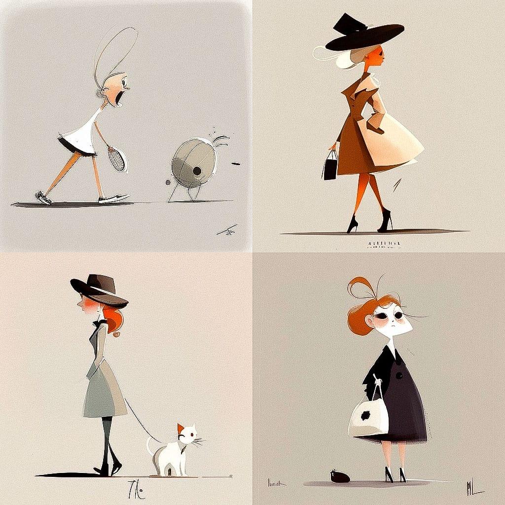 Ann Telnaes style, Midjourney V4, render 1 of 4