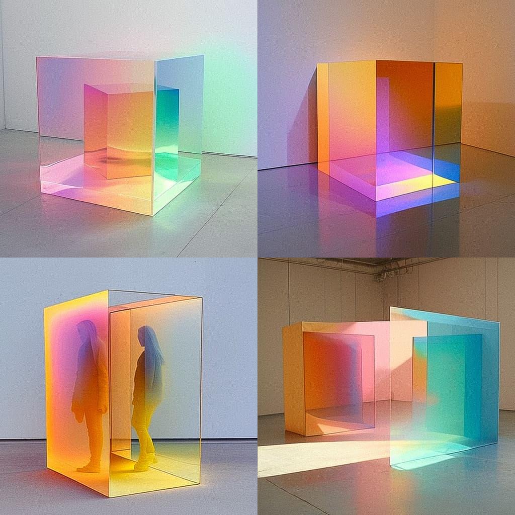 Ann Veronica Janssens style, Midjourney V4, render 1 of 4