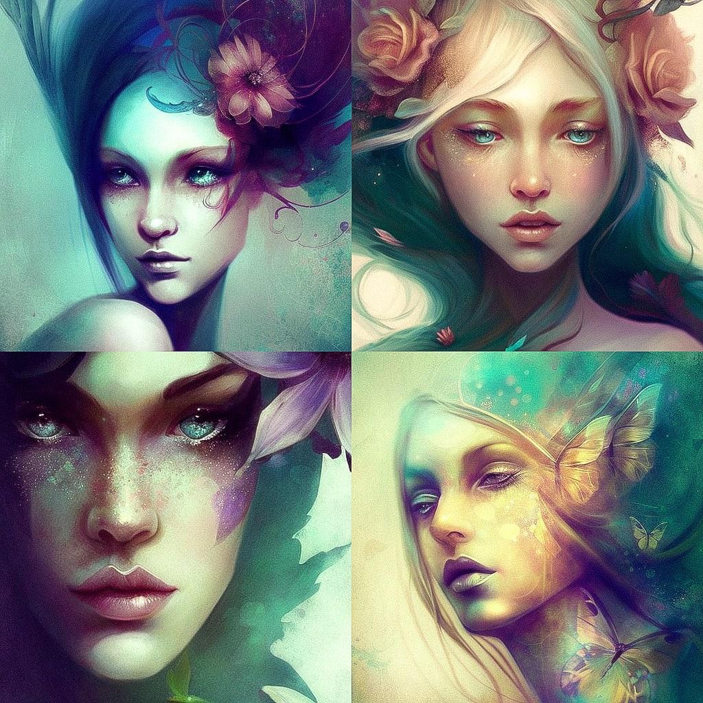 Anna Dittmann style, Midjourney V4, render 1 of 4