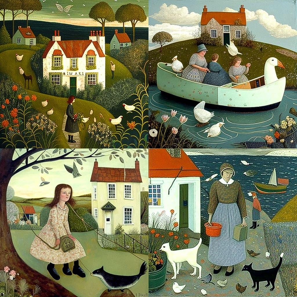 Anna Pugh style, Midjourney V4, render 1 of 4