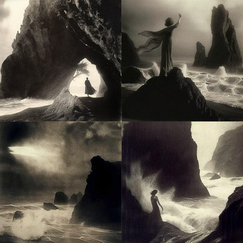 Anne Brigman style, Midjourney V4, render 1 of 4