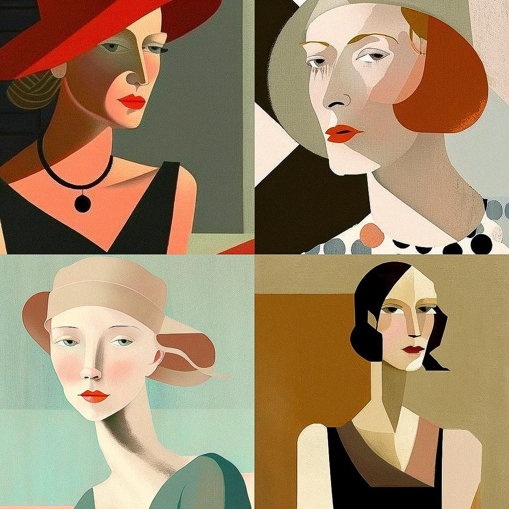 Anne Rothenstein style, Midjourney V4, render 1 of 4