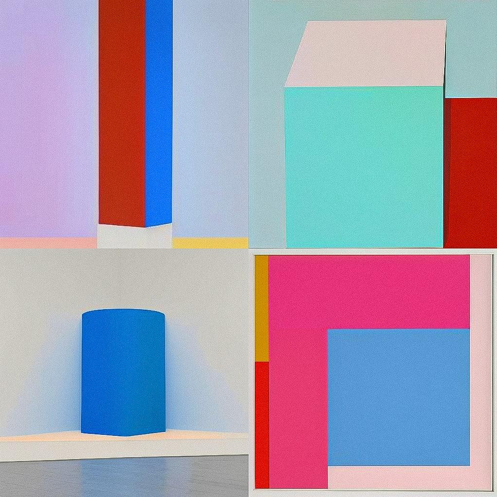 Anne Truitt style, Midjourney V4, render 1 of 4