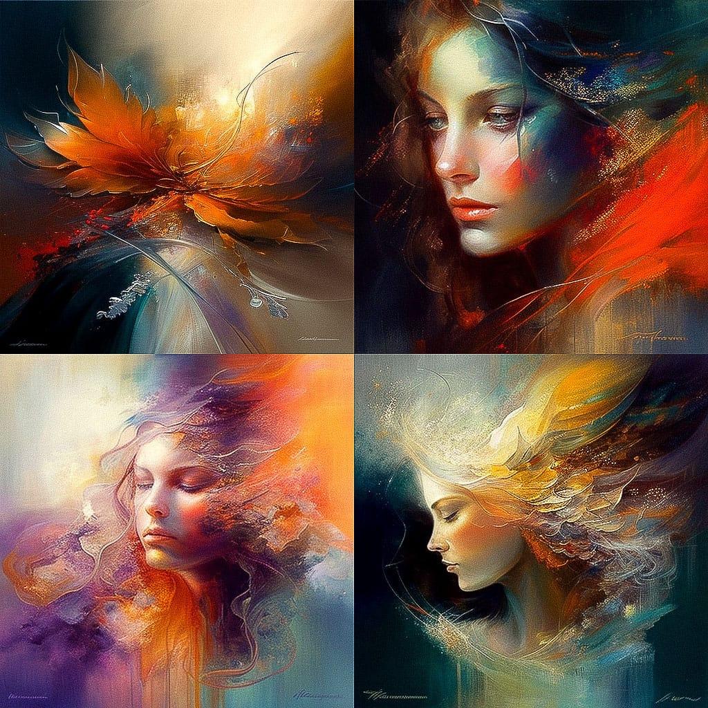 Annette Schmucker style, Midjourney V4, render 1 of 4