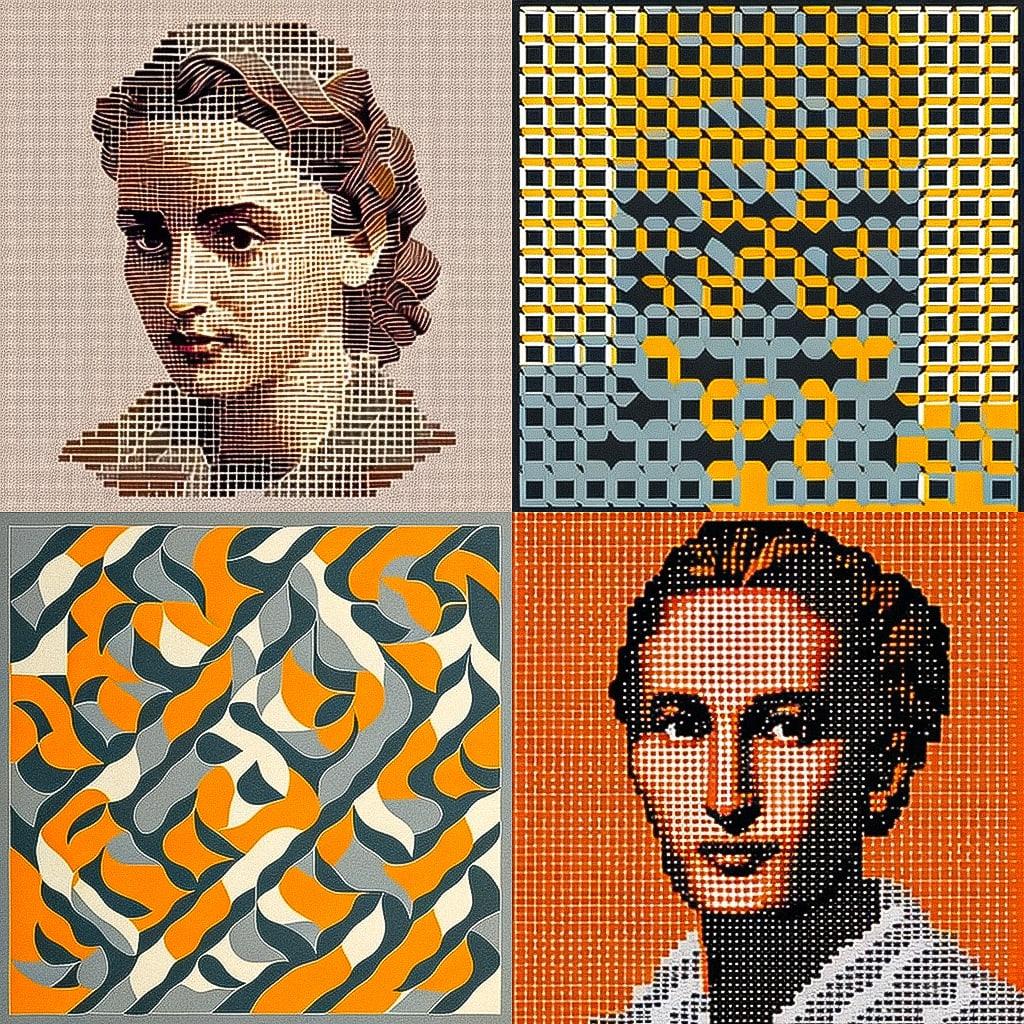 Anni Albers style, Midjourney V4, render 1 of 4