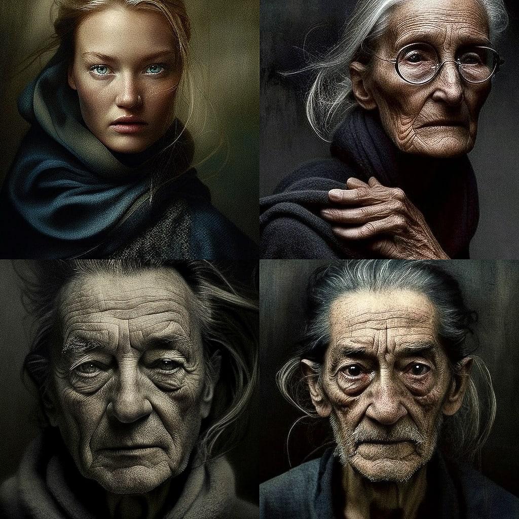 Annie Leibovitz style, Midjourney V4, render 1 of 4