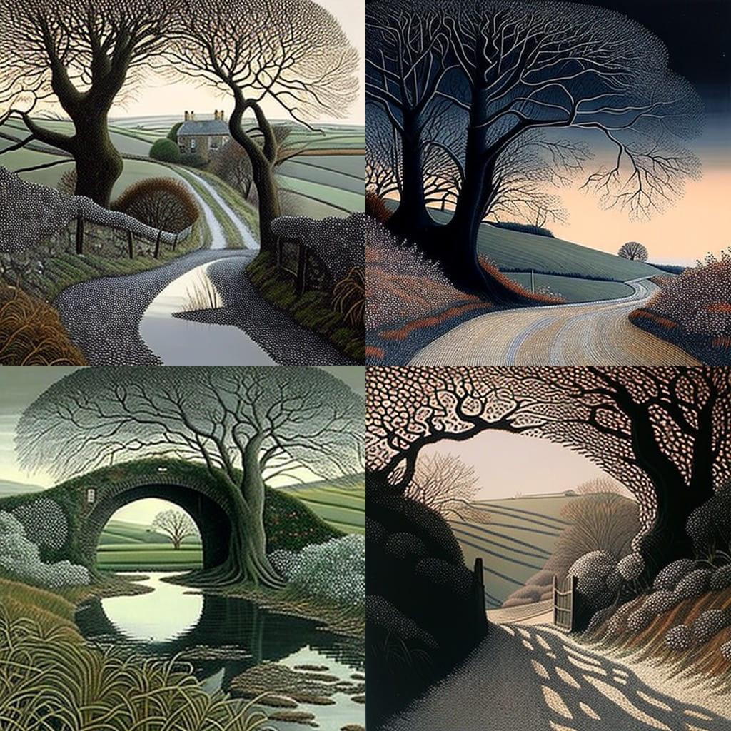 Annie Ovenden style, Midjourney V4, render 1 of 4