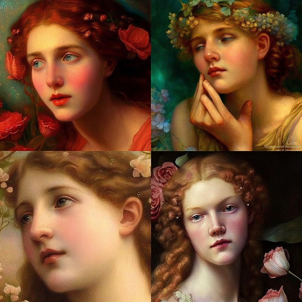 Annie Swynnerton style, Midjourney V4, render 1 of 4