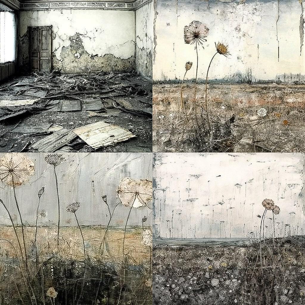 Anselm Kiefer style, Midjourney V4, render 1 of 4