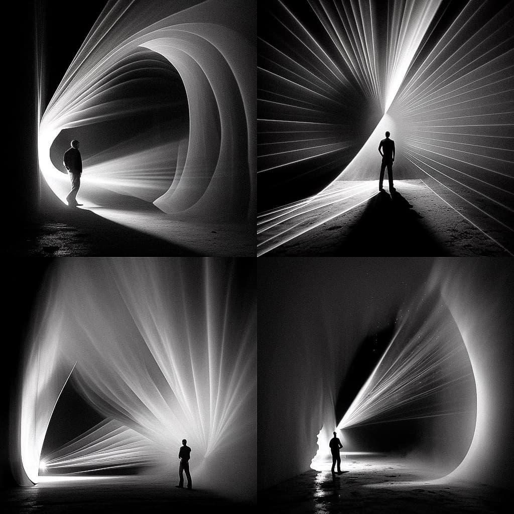 Anthony McCall style, Midjourney V4, render 1 of 4