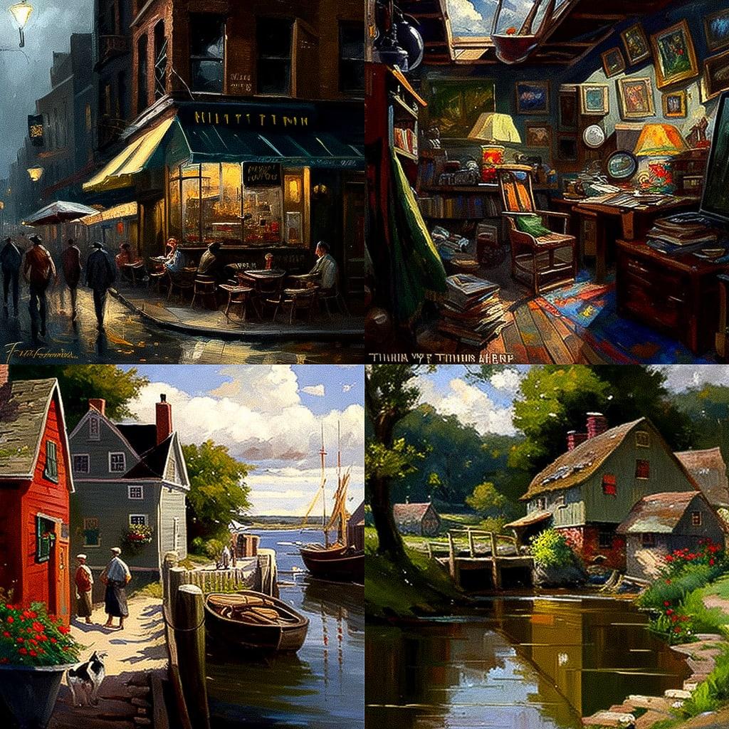 Anthony Thieme style, Midjourney V4, render 1 of 4