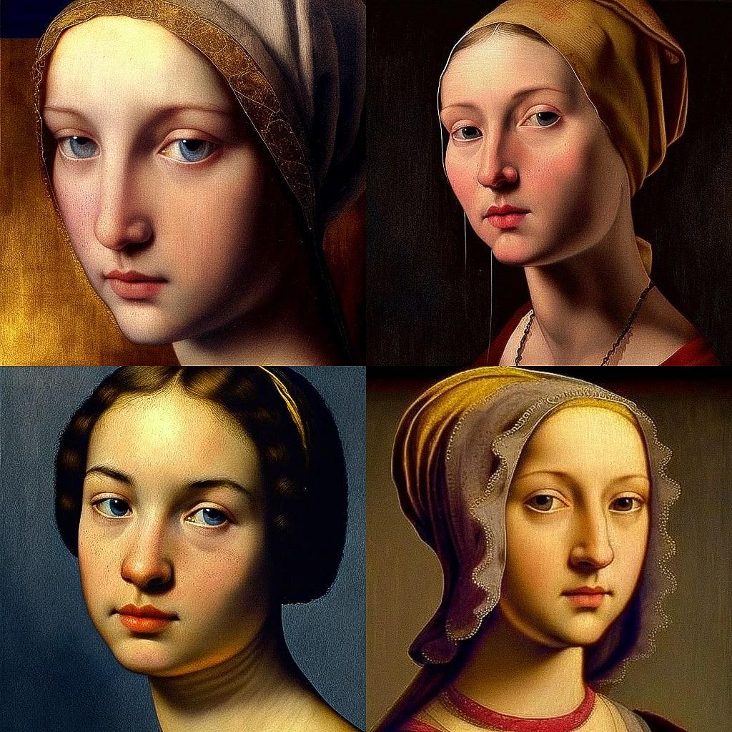 Antonello da Messina style, Midjourney V4, render 1 of 4
