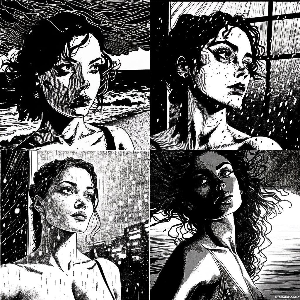 Apollonia Saintclair style, Midjourney V4, render 1 of 4