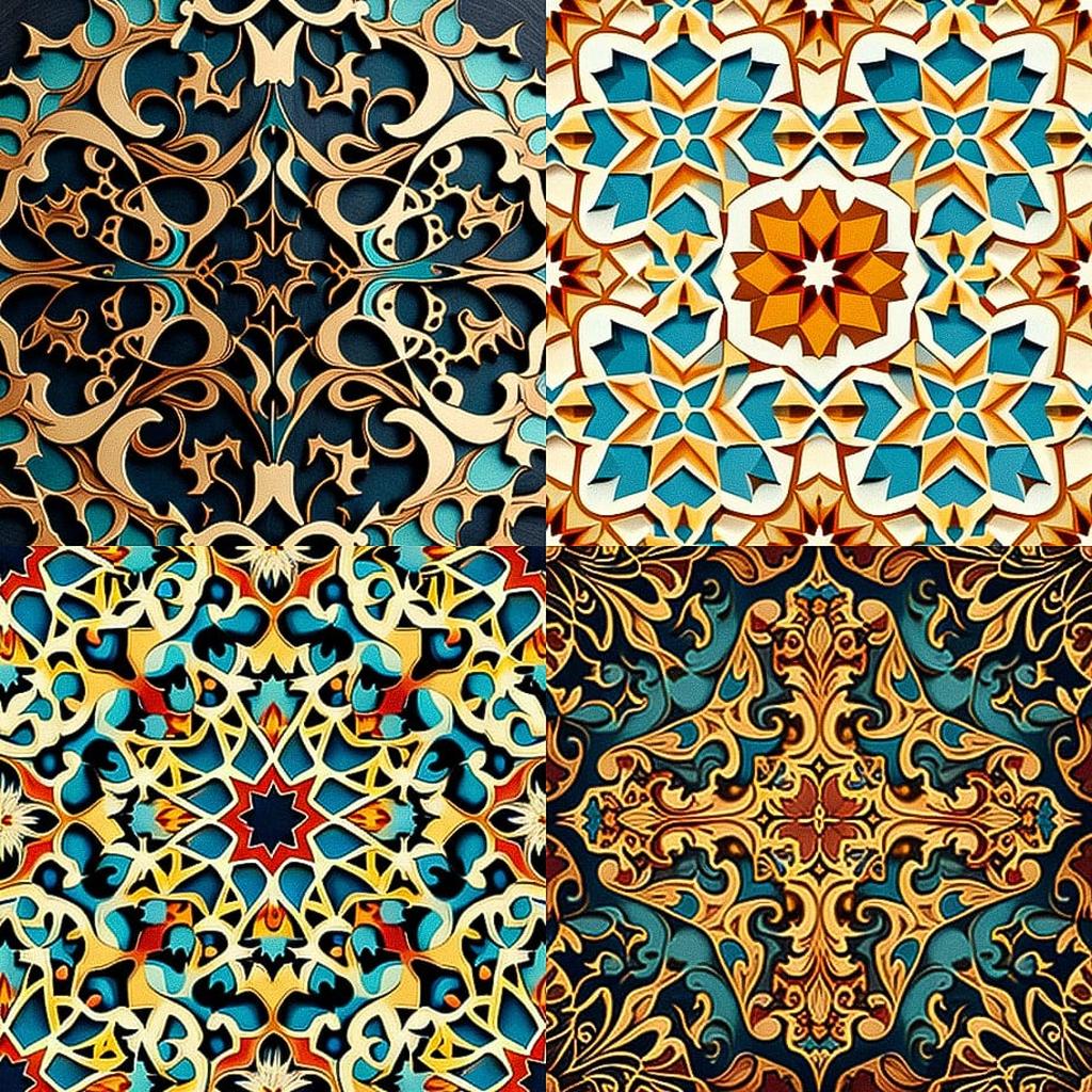 Arabesque style, Midjourney V4, render 1 of 4