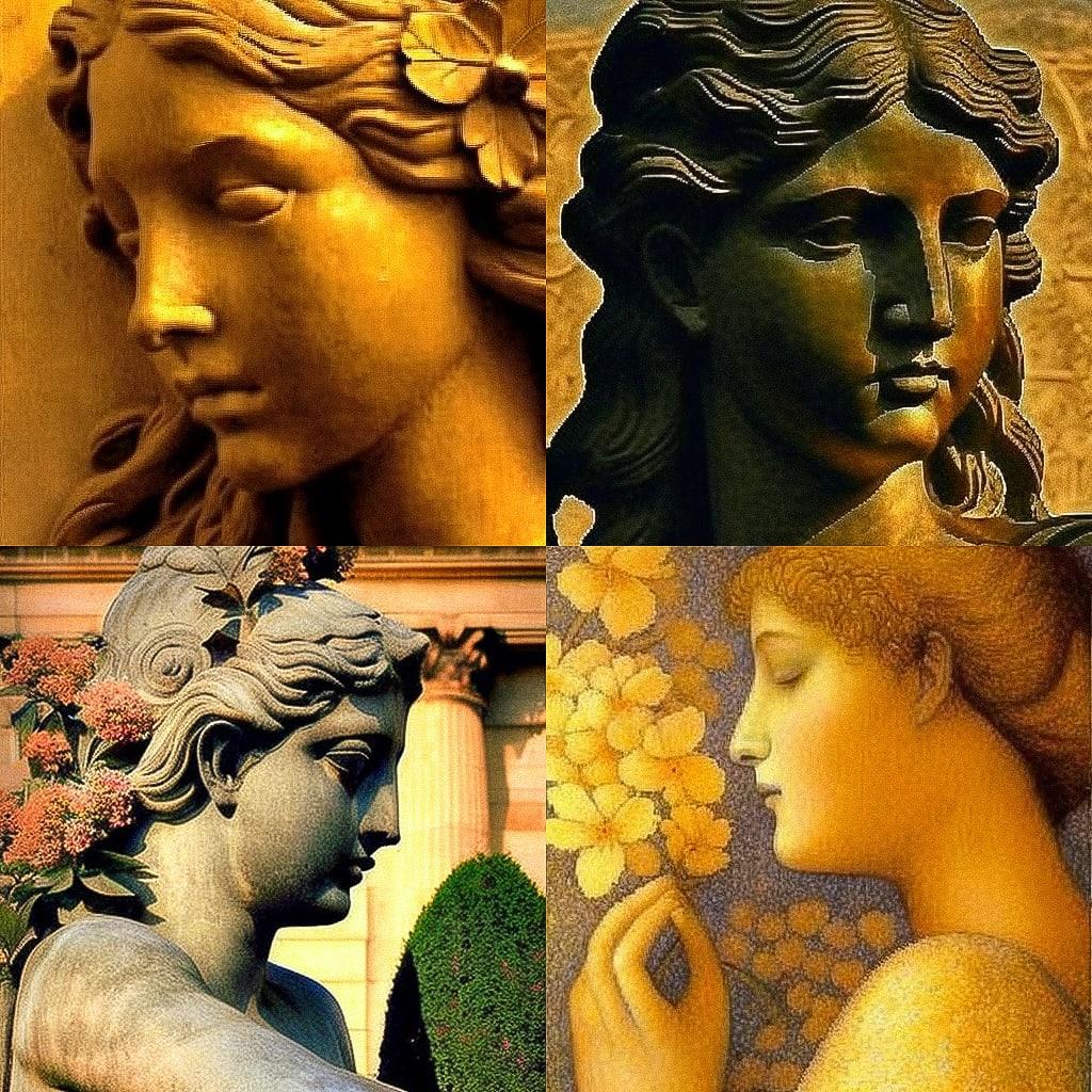Aristide Maillol style, Midjourney V4, render 1 of 4