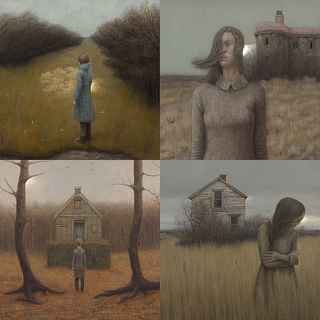 Aron Wiesenfeld style, Midjourney V4, render 1 of 4