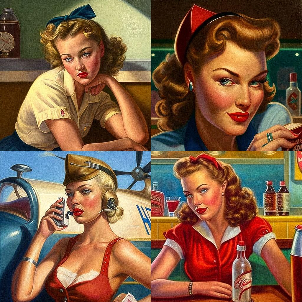 Art Frahm style, Midjourney V4, render 1 of 4