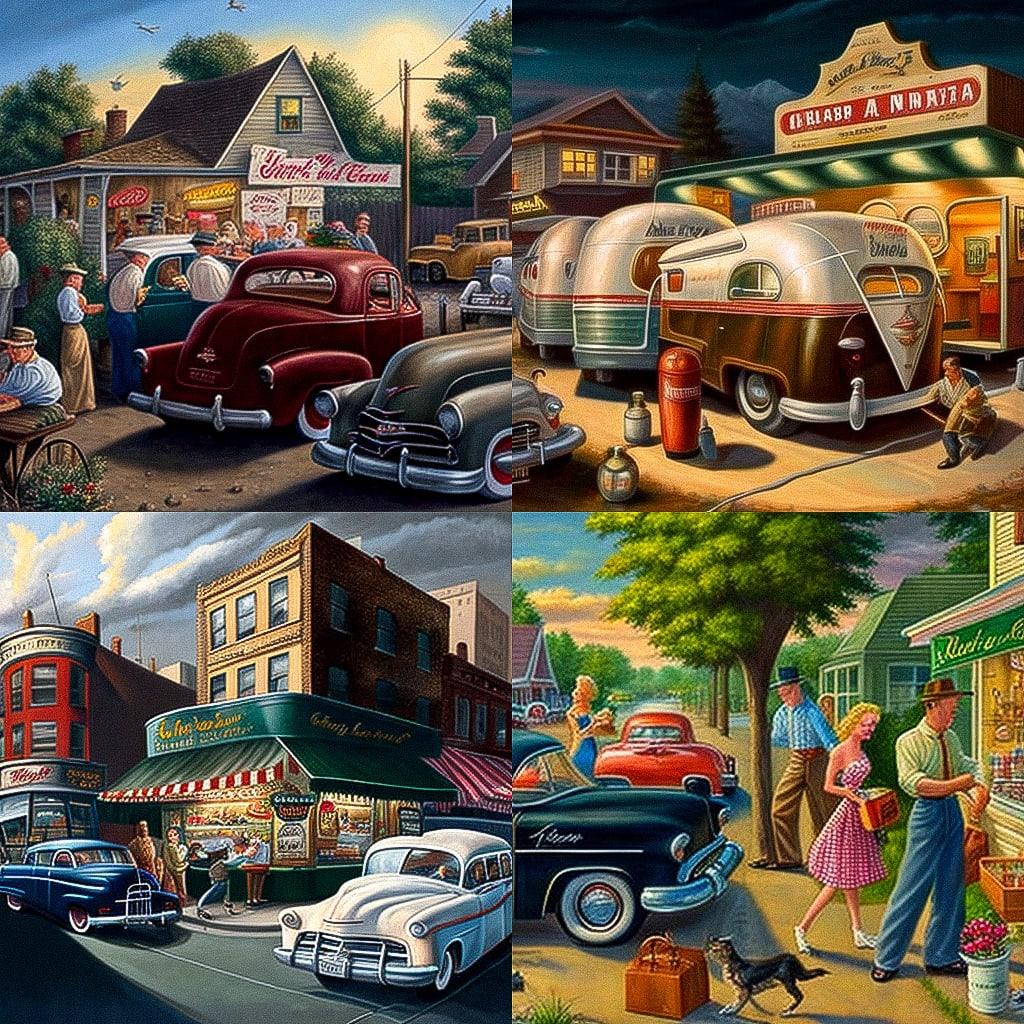 Arthur Sarnoff style, Midjourney V4, render 1 of 4