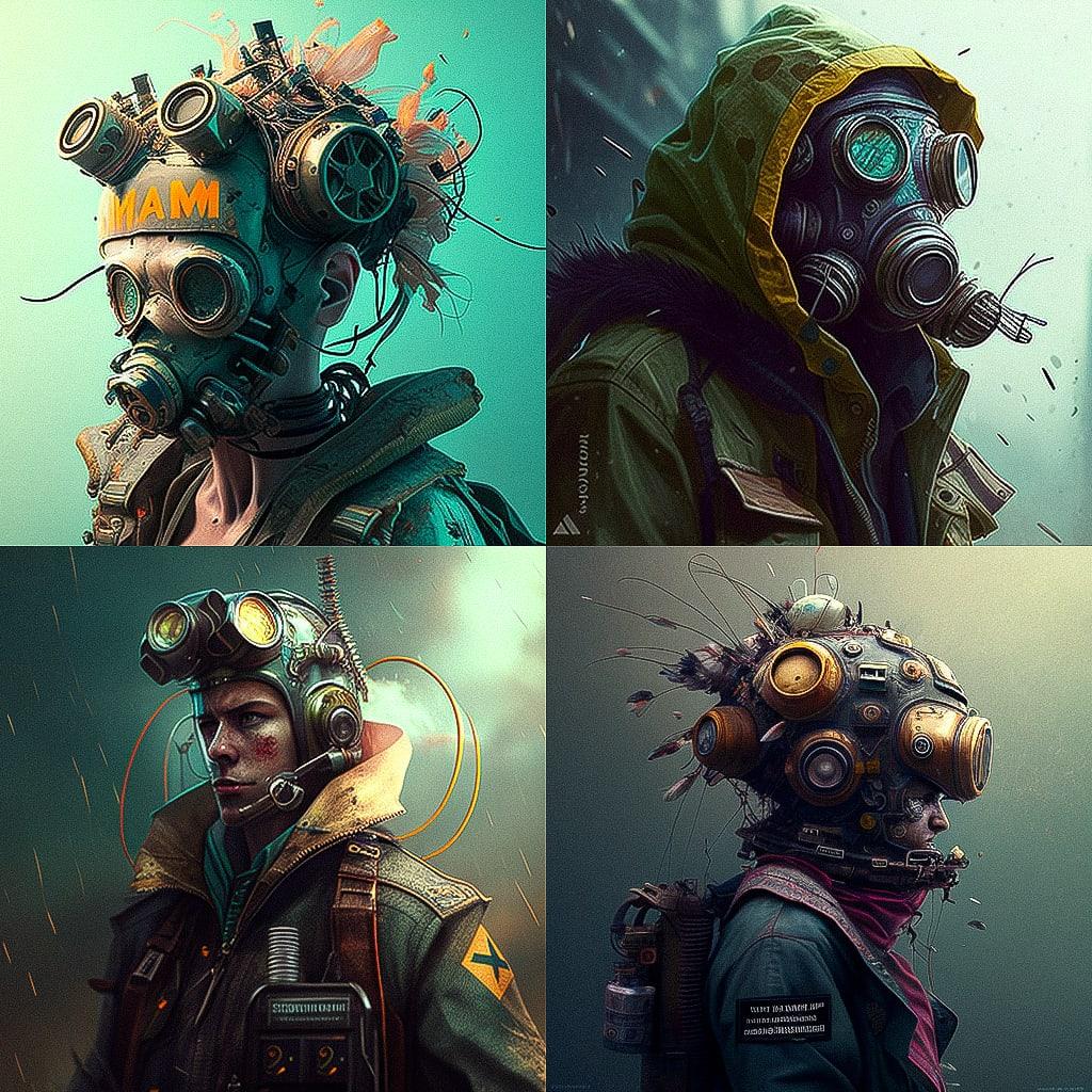 Atompunk style, Midjourney V4, render 1 of 4