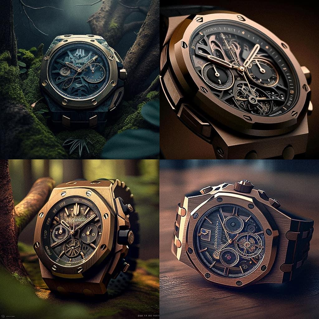 Audemars Piguet style, Midjourney V4, render 1 of 4