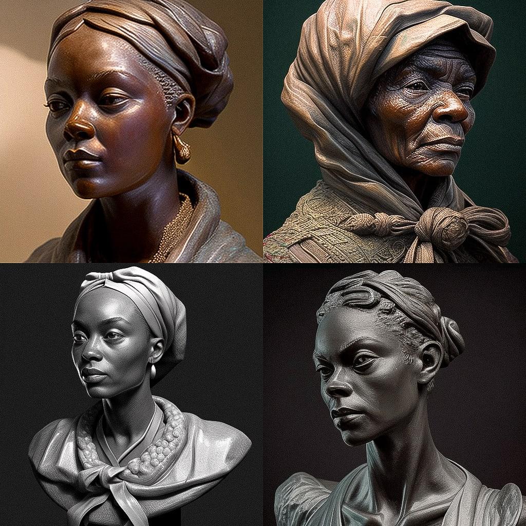 Augusta Savage style, Midjourney V4, render 1 of 4