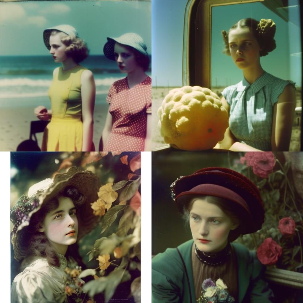 Autochrome print style, Midjourney V4, render 1 of 4