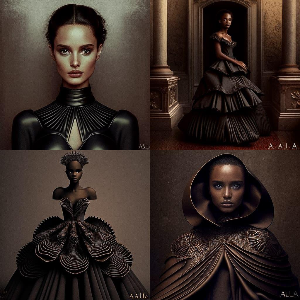 Azzedine Alaia style, Midjourney V4, render 1 of 4