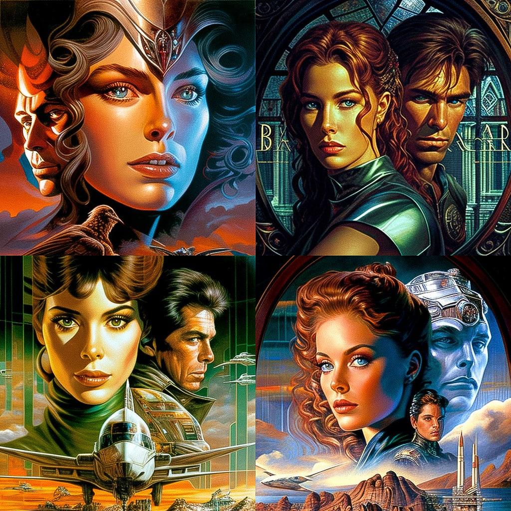 Barclay Shaw style, Midjourney V4, render 1 of 4