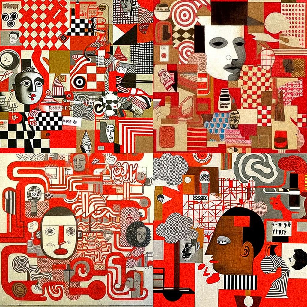 Barry McGee style, Midjourney V4, render 1 of 4