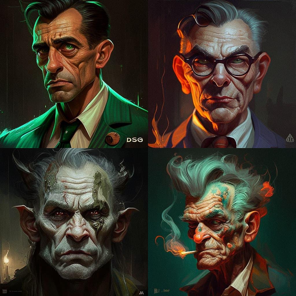 Basil Gogos style, Midjourney V4, render 1 of 4