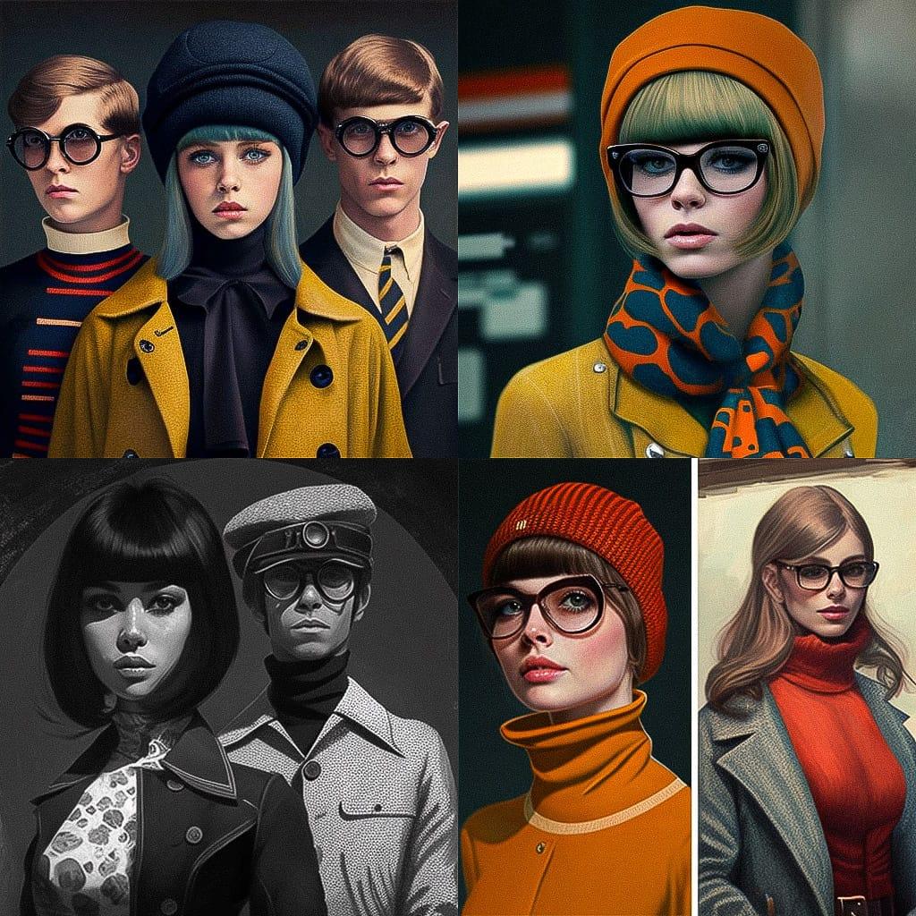 Beatnik fashion style, Midjourney V4, render 1 of 4