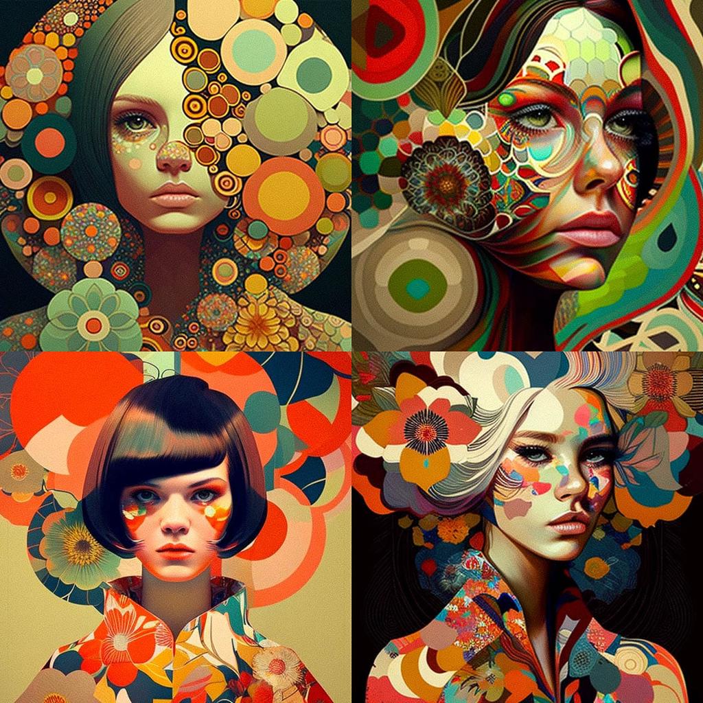 Beatriz Milhazes style, Midjourney V4, render 1 of 4