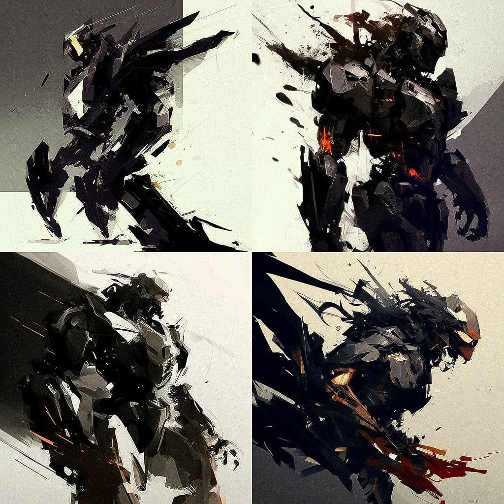 Benedick Bana style, Midjourney V4, render 1 of 4