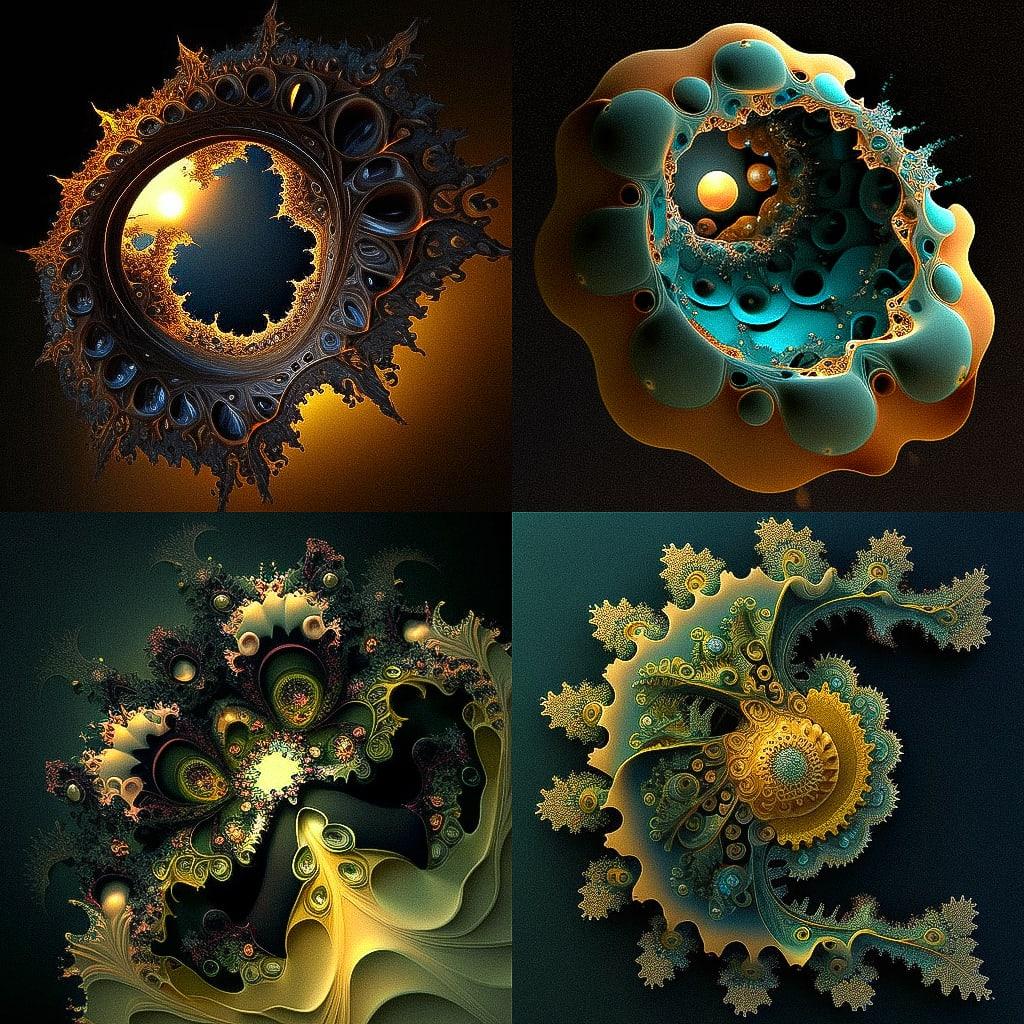 Benoit B. Mandelbrot style, Midjourney V4, render 1 of 4