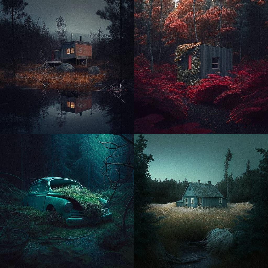 Benoit Paille style, Midjourney V4, render 1 of 4