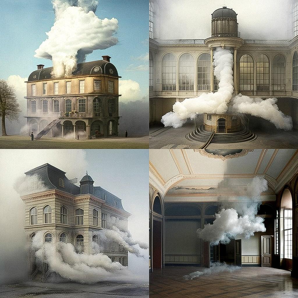 Berndnaut Smilde style, Midjourney V4, render 1 of 4