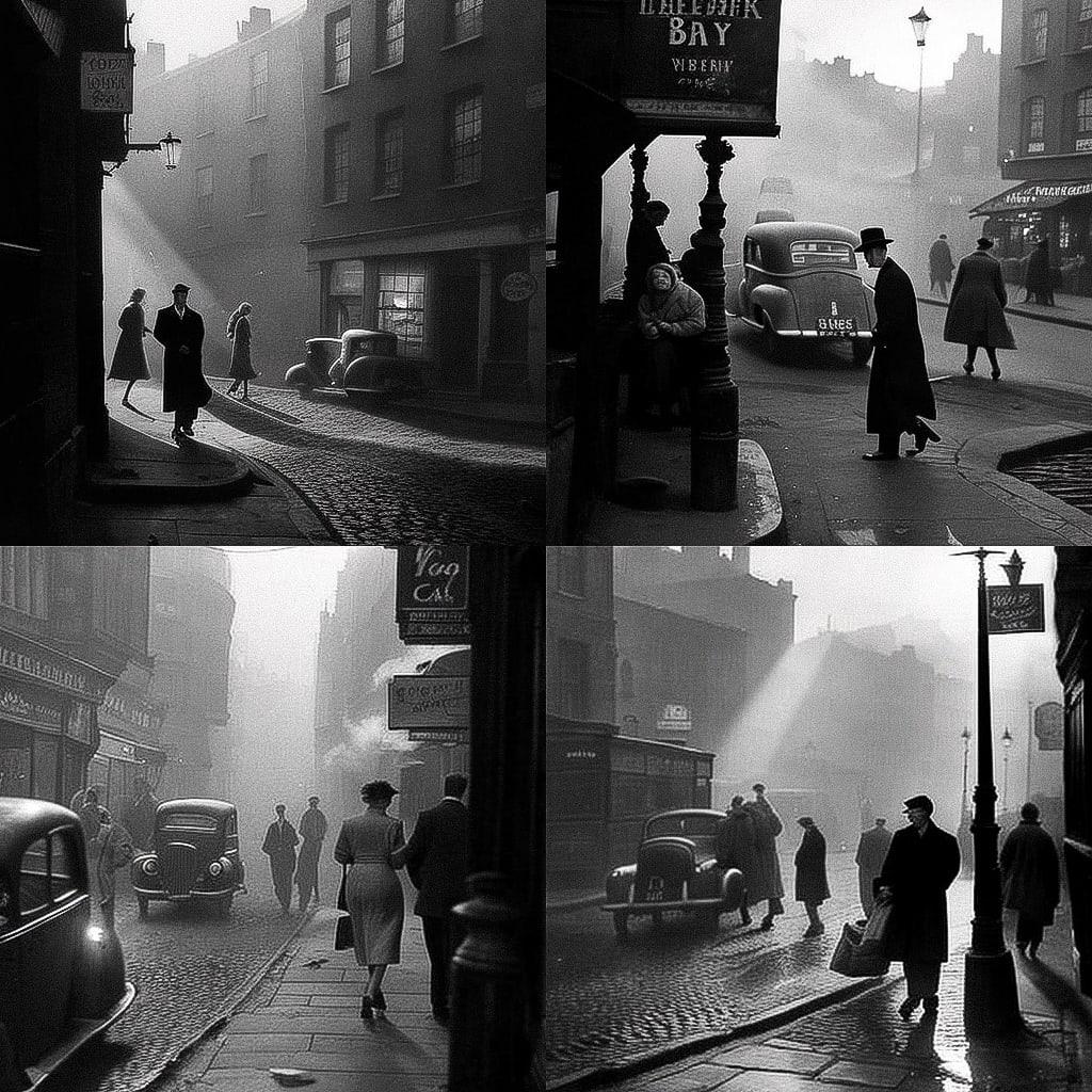 Bert Hardy style, Midjourney V4, render 1 of 4