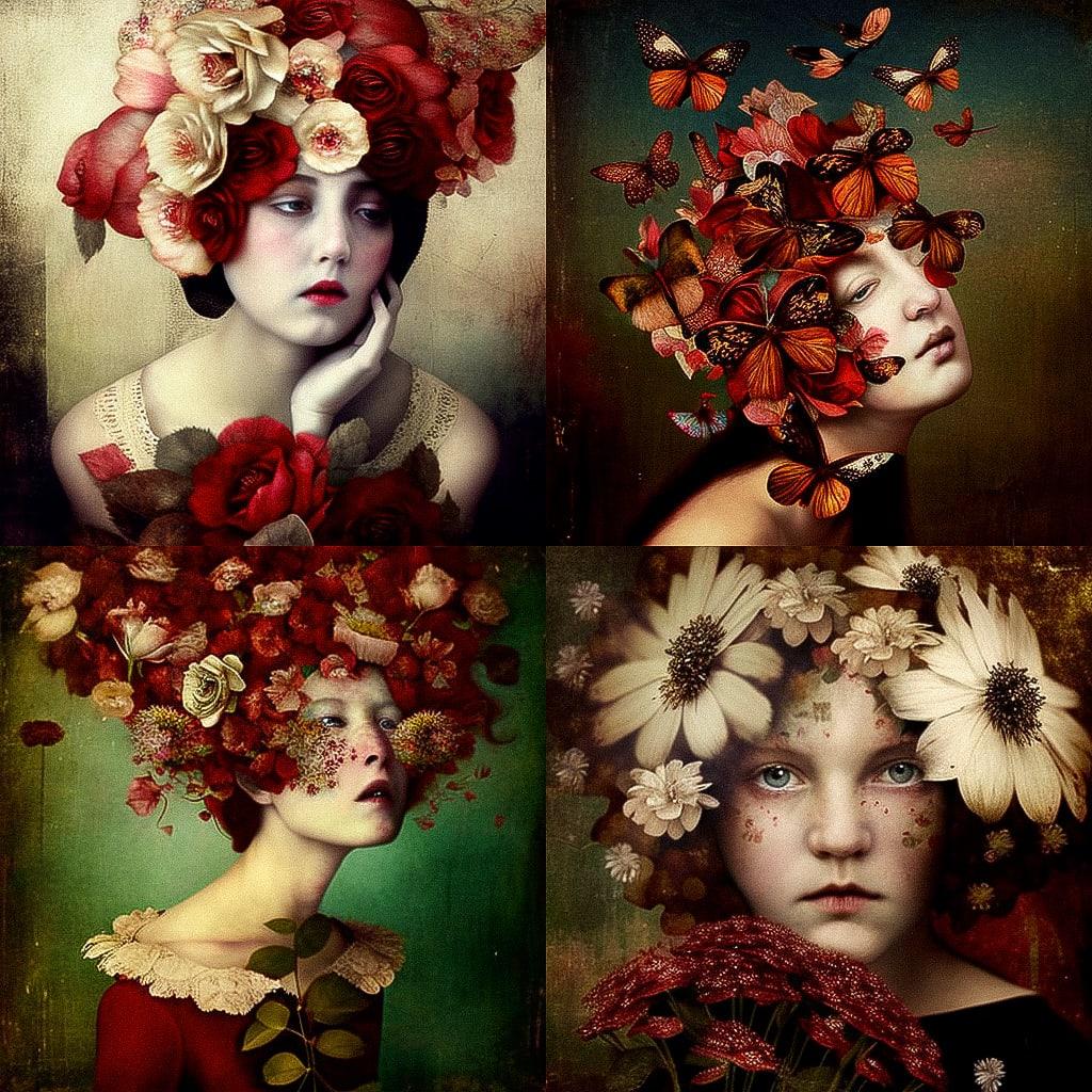 Beth Conklin style, Midjourney V4, render 1 of 4