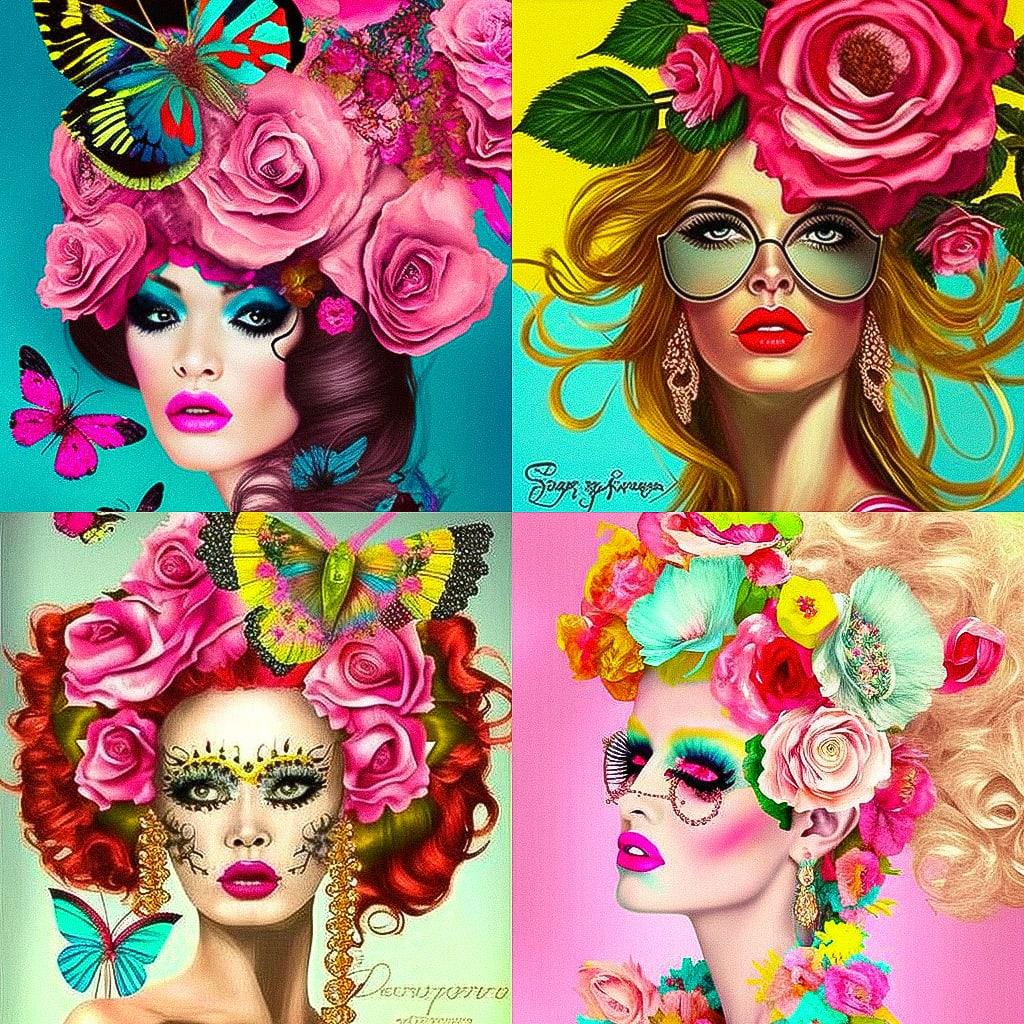 Betsey Johnson style, Midjourney V4, render 1 of 4